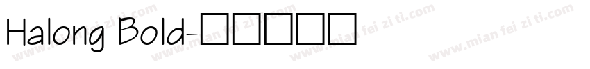 Halong Bold字体转换